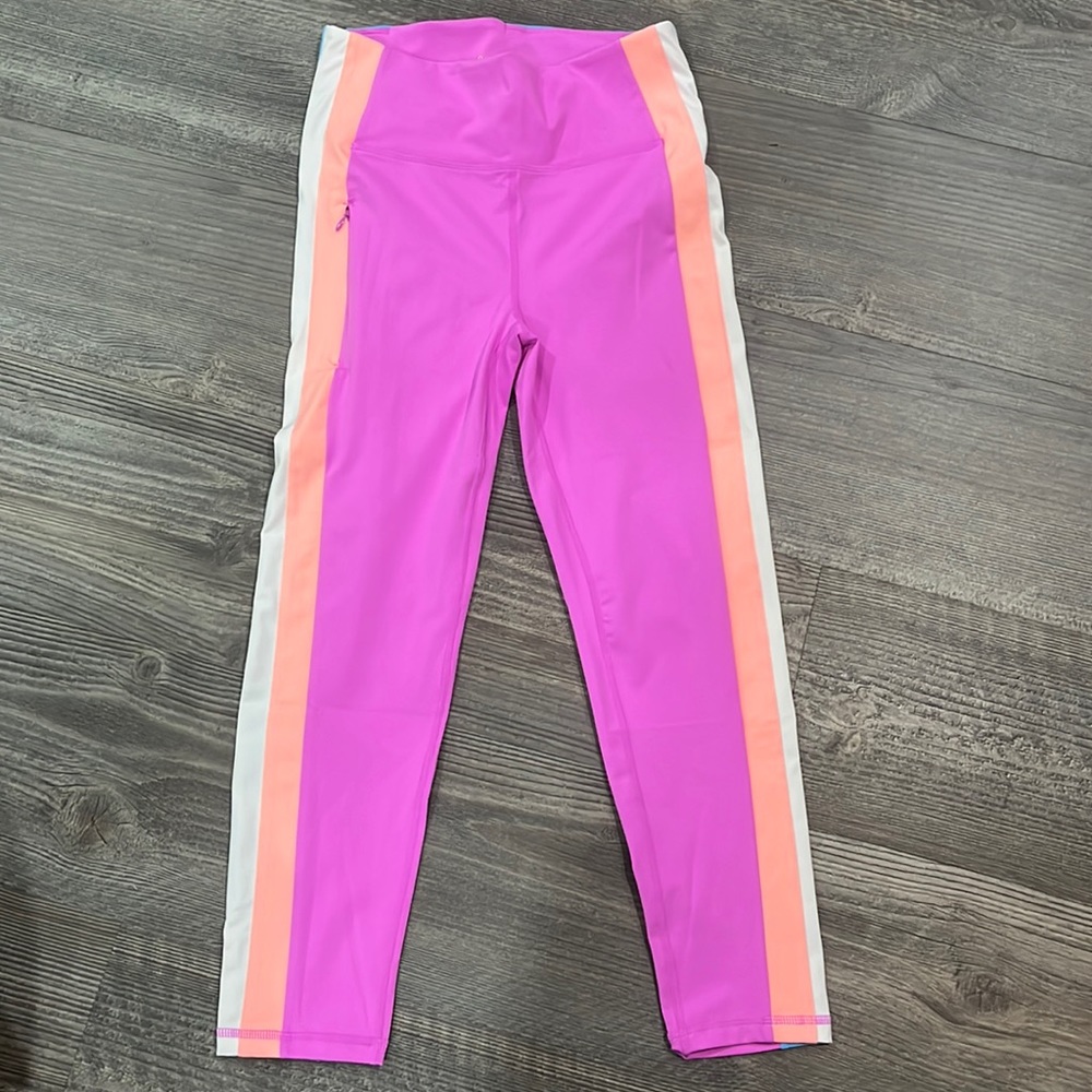 Lilly Pulitzer Pink Striped Weekender Leggings NWOT Size Medium